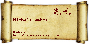 Michels Ambos névjegykártya